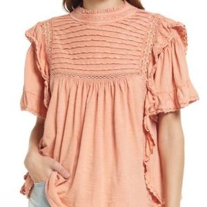 Free people le femme ruffled crotchet top